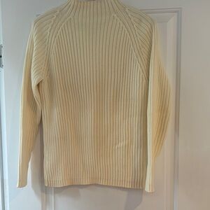 LOFT Ivory Ribbed Sweater